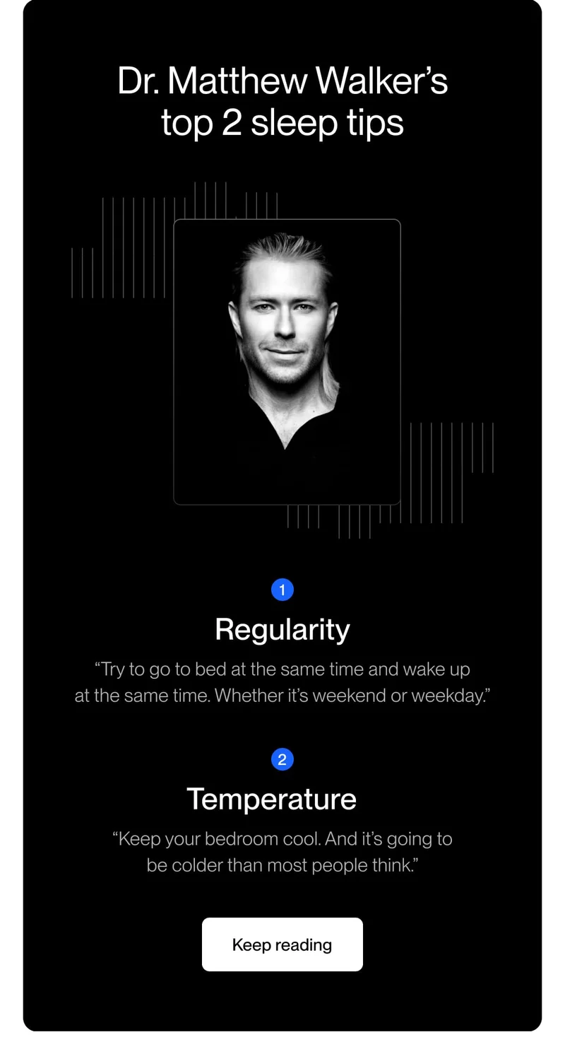 Dr. Matthew Walker’s top 2 sleep tips