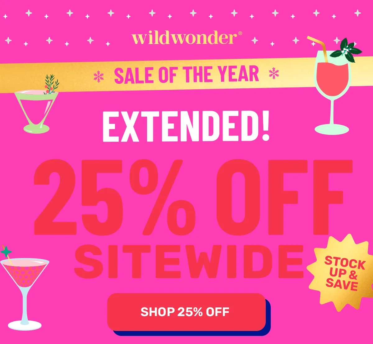 25% off everything - extended!!