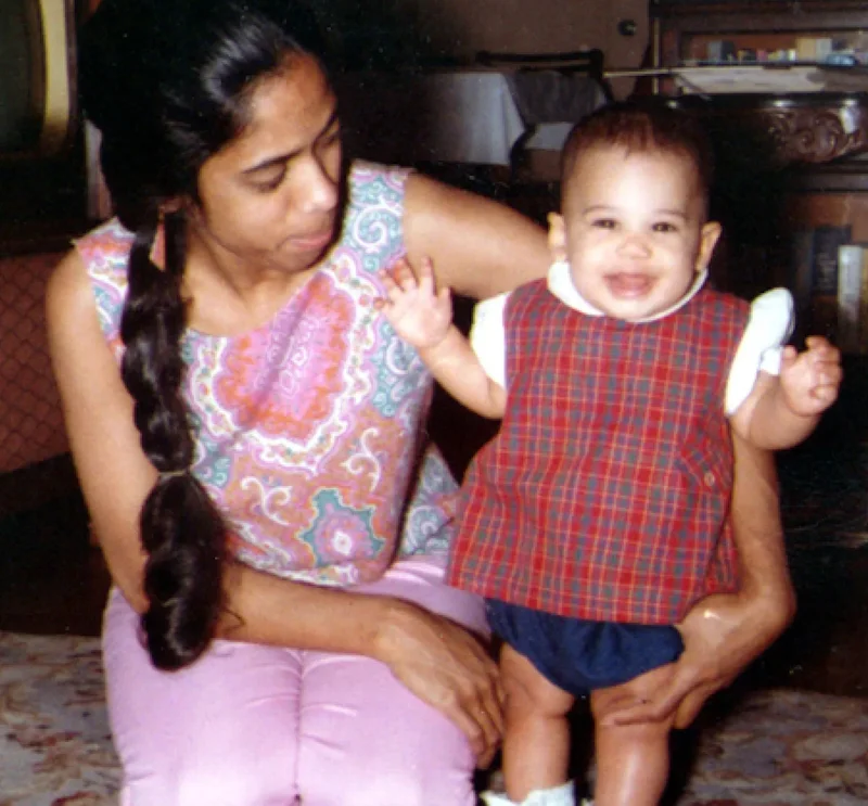 VP Harris as a baby with her mother