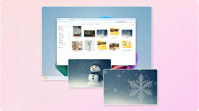 Find files fast with improved Windows search.