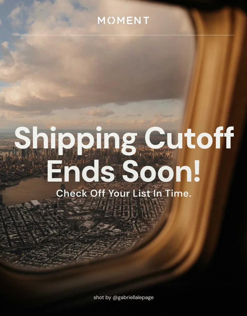 Shipping Cutoff Ends Soon! Check Off Your List In Time. Shot by @GabriellaPage