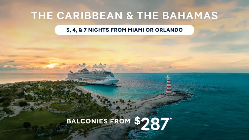 The Caribbean & The Bahamas – 3, 4 & 7 Nights From Miami or Orlando (Port Canaveral) – Click to View Cruises & Book Now