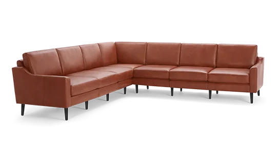 Slope Nomad Leather 7-Seat Corner Sectional