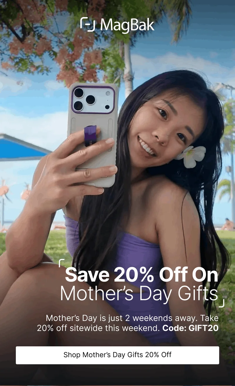 Mother’s Day Gifts Save 20% Off On Mother’s Day is just 2 weekends away. Take 20% off sitewide this weekend. Code: GIFT20