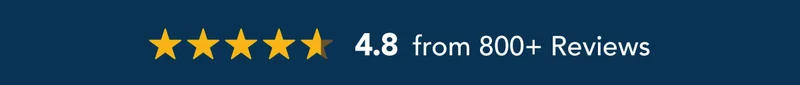 Rated 4.8/5 from 800+ Reviews