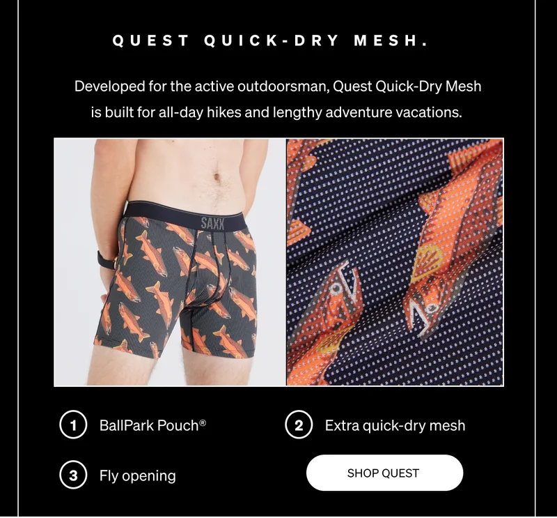 Quest Quick-Dry Mesh.