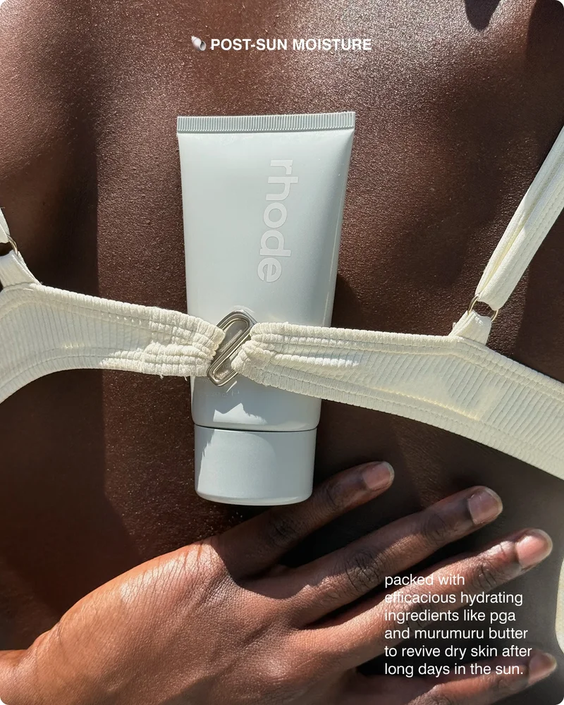 POST-SUN MOISTURE packed with efficacious hydrating ingredients like pga and murumuru butter to revive dry skin after long days in the sun.
