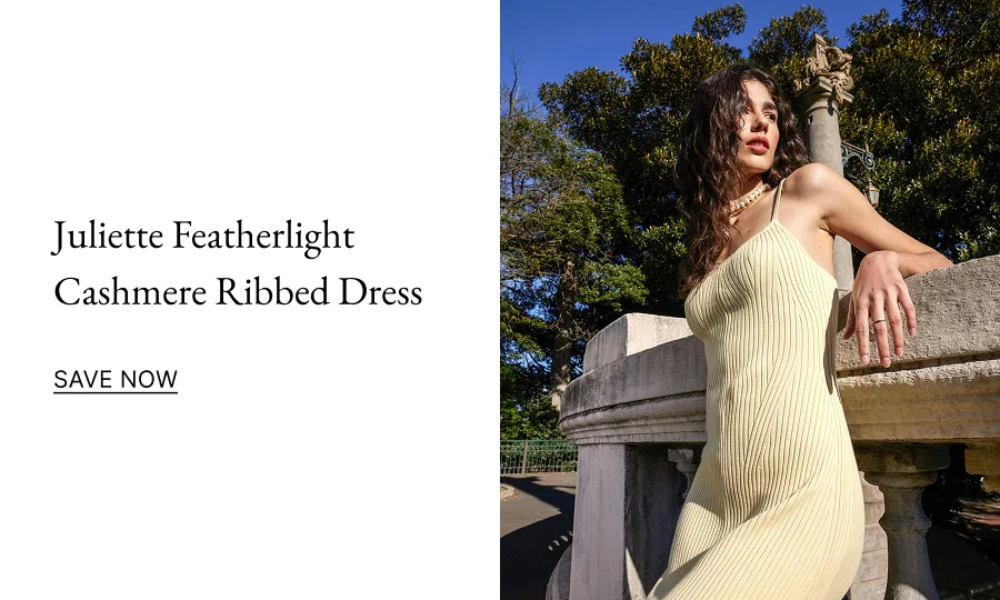 Juliette Featherlight Cashmere Ribbed Dress  SAVE NOW