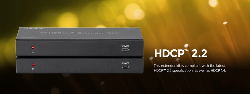 Monoprice Blackbird 4K HDBaseT Extender Kit, 120m, HDR, 18Gbps, 4K@60Hz, YCbCr 4:4:4, HDCP 2.2, PoC, RS-232, Loop Out and Bidirectional IR