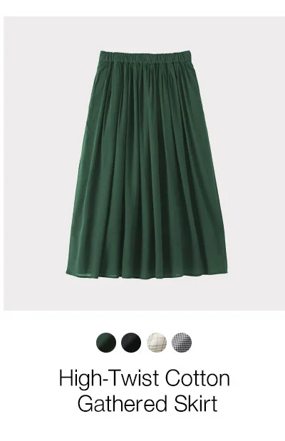 Shop High-Twist Cotton Gathered Skirt