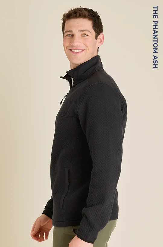 Quilted Quarter-Zip: The Phantom Ash