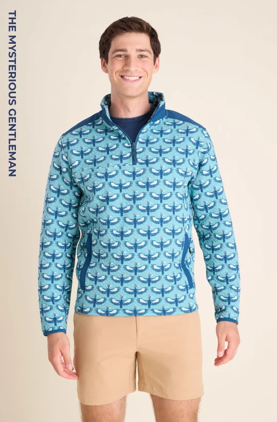 Quilted Quarter-Zip: The Mysterious Gentleman