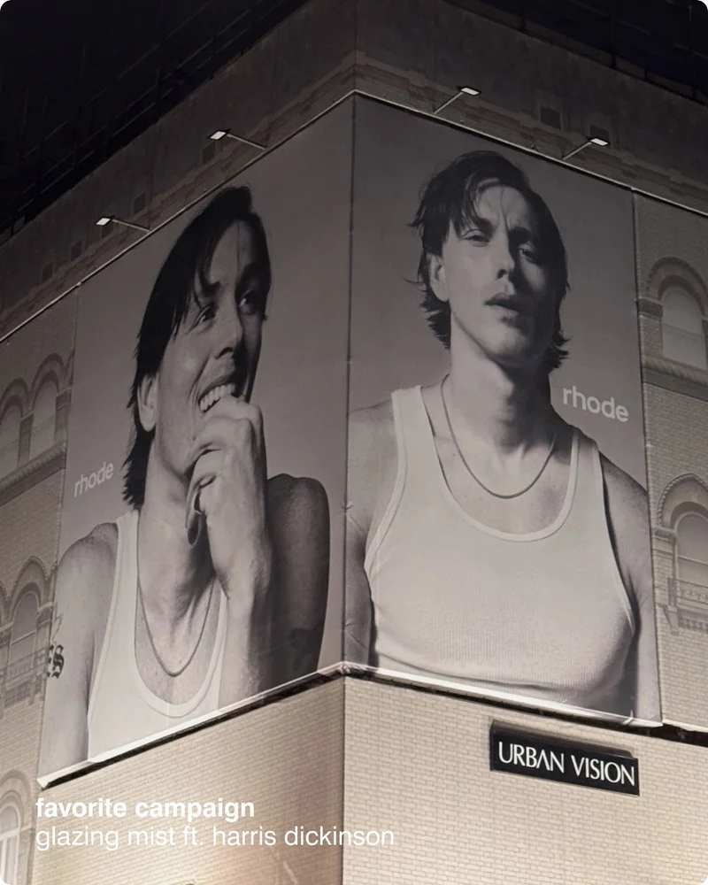 favorite campaign: glazing mist ft. harris dickinson