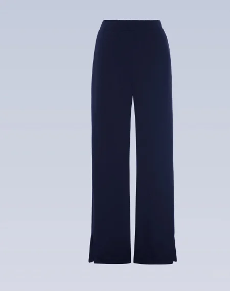 Open Ended Mid Rise Wide Leg Pant