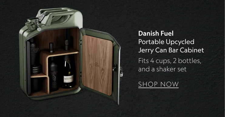 Portable Upcycled Jerry Can Bar Cabinet
