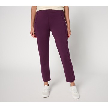 Denim & Co. Active Petite Duo Stretch Slim Straight Ankle Pant