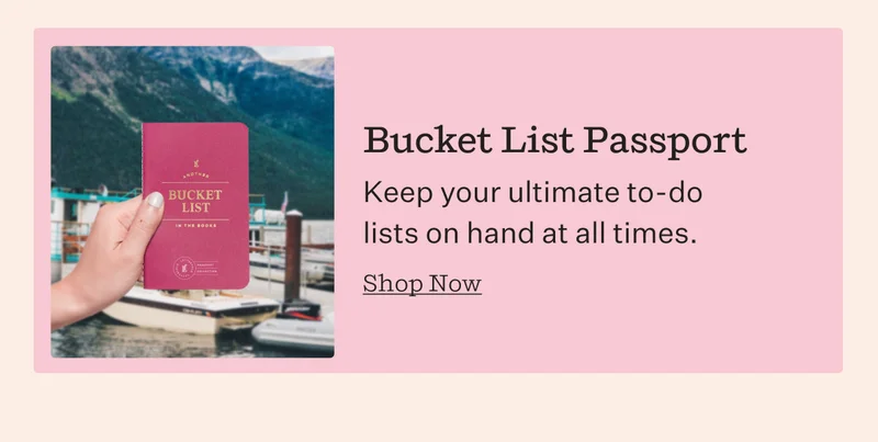 Bucket List Passport | Keep your ultimate to-do lists on hand at all times. |  Shop Now