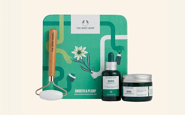 SMOOTH AND PLUMP EDELWEISS SKINCARE SET NOW $40