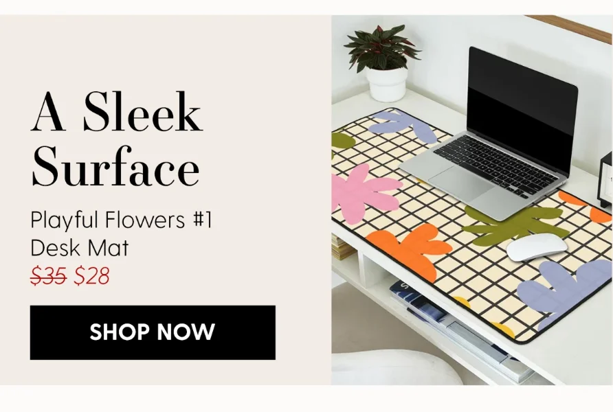 Playful Flowers #1 Desk Mat
