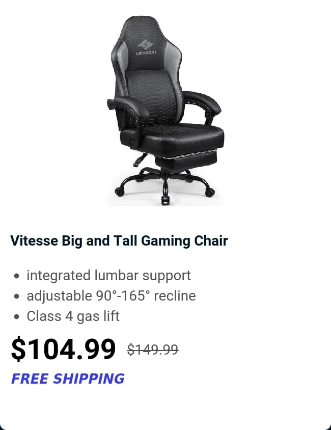 Vitesse Big and Tall Gaming Chair