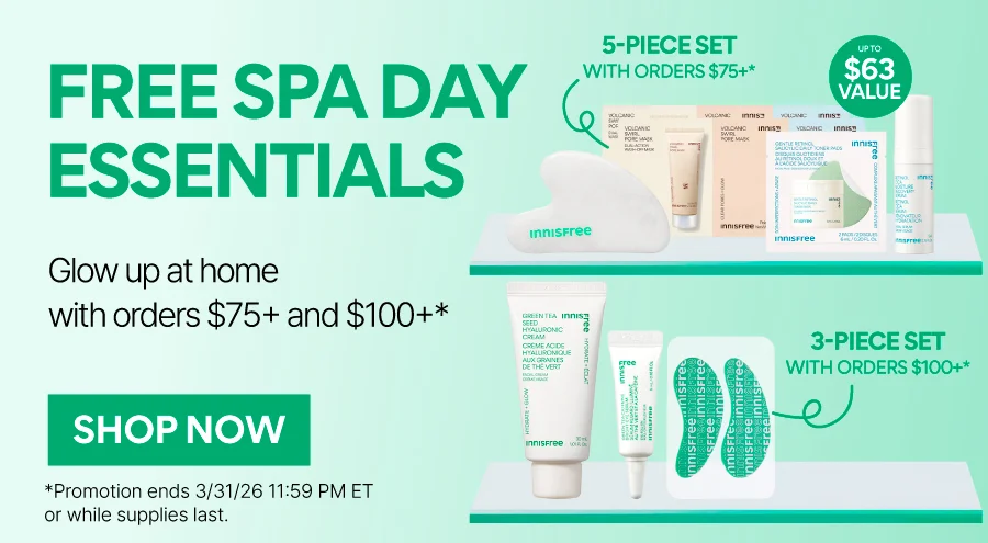 FREE SPA DAY ESSENTIALS WITH ORDERS $75+ AND $100+