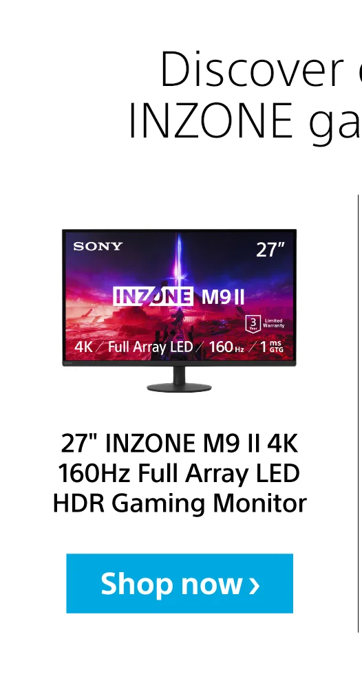 27' INZONE M9 II 4K 160Hz Full Array LED HDR Gaming Monitor | Shop now