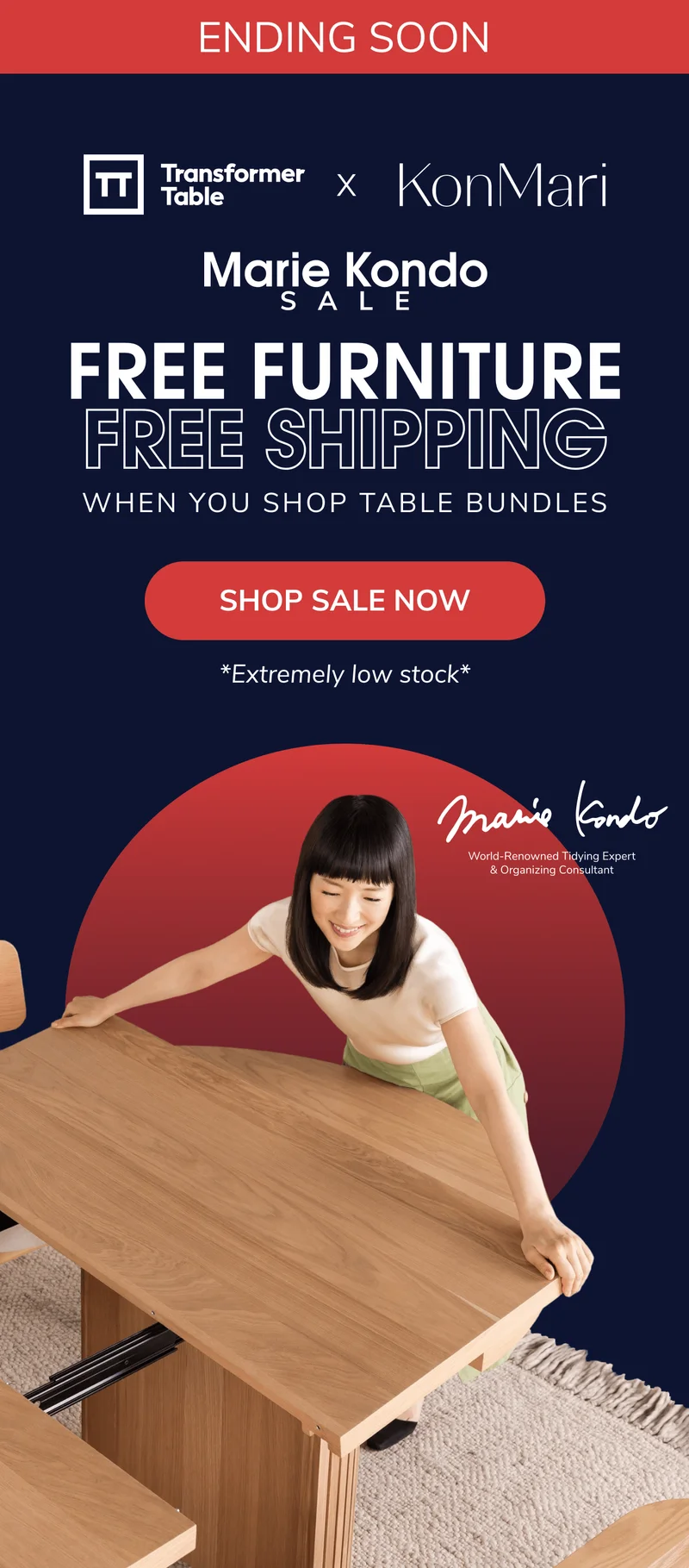 ✨ Transformer Table Marie Kondo Sale ✨