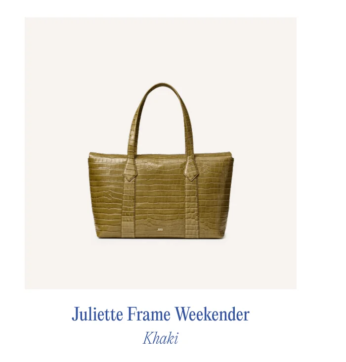 Juliette Frame Weekender Khaki