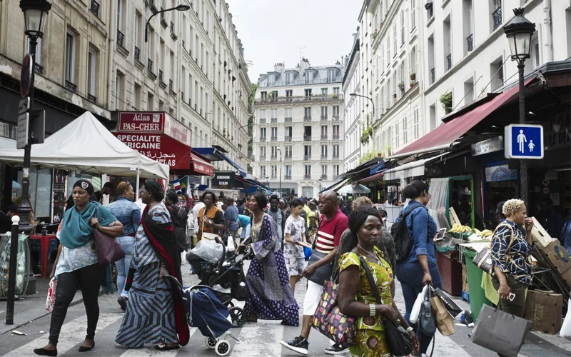 The busy market known as Marché Dejean in the city’s La Goutte d’Or district, also known as Little Africa.