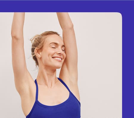 Spacedye Slim Racerback Cropped Tank in Sapphire Blue Heather
