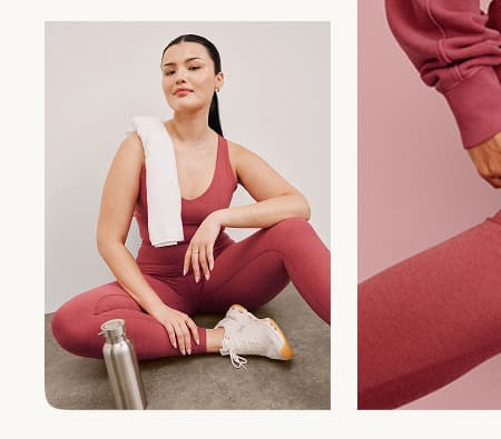Spacedye Good Day Cropped Tank in Faded Rose Heather