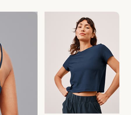 Featherweight Supreme Cropped Tee in Nocturnal Navy