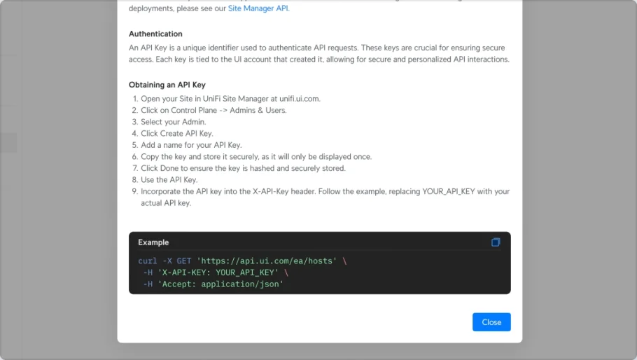 UniFi API
