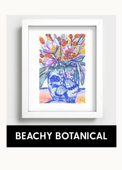 Shop Beachy Botanical Recessed Framed Prints