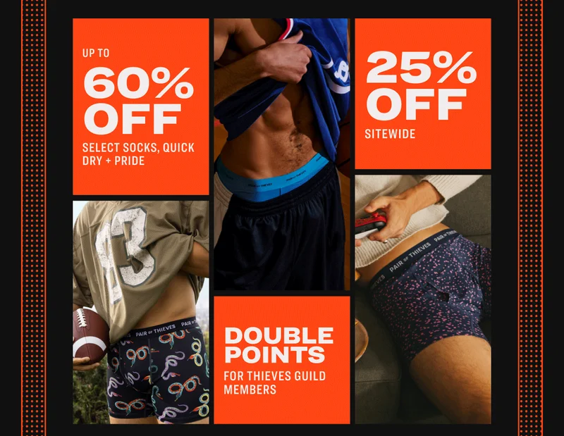 Up to 60% off select styles, 25% off sitewide, plus 2x points for Thieves Guild members. Shop Black Friday.