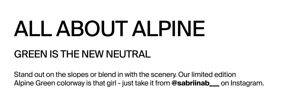 Shop Alpine Green