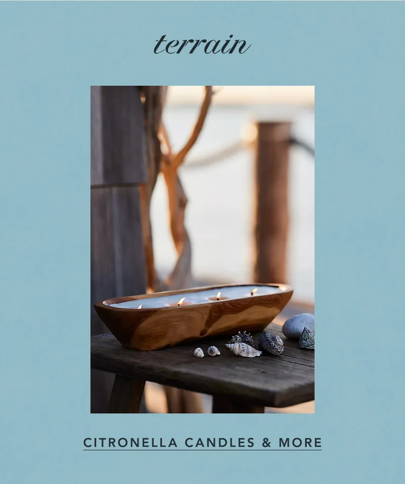 terrain, citronella candles and more