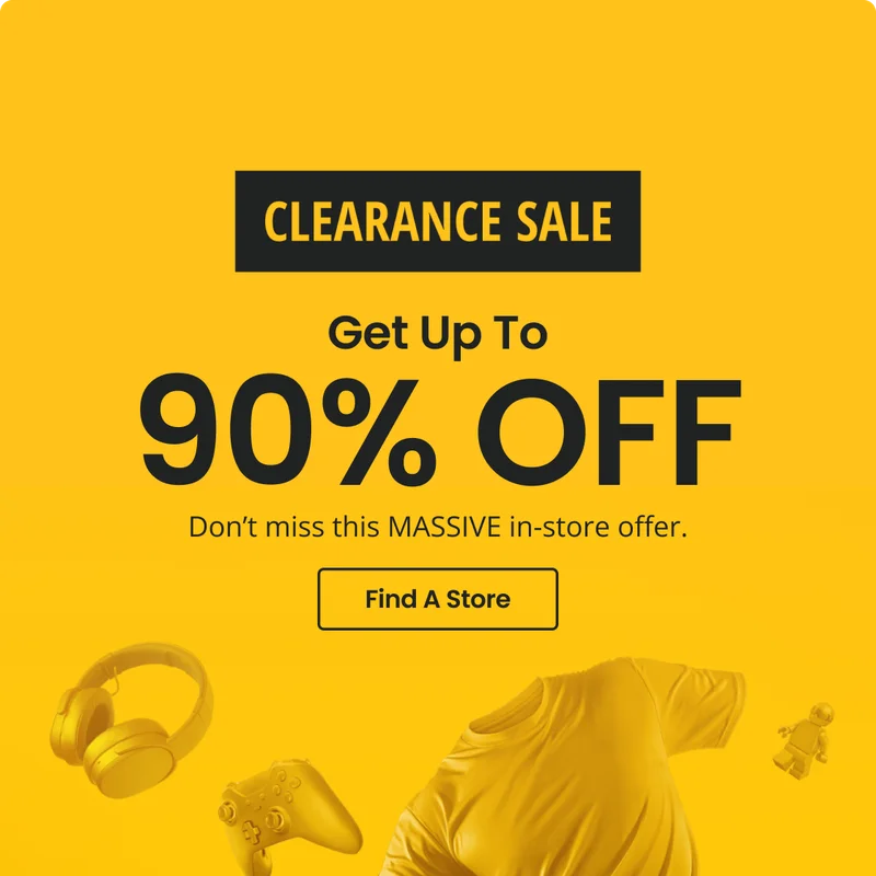 CLEARANCE SALE Get Up To OFF Don't miss this MASSIVE in-store offer. Find A Store
