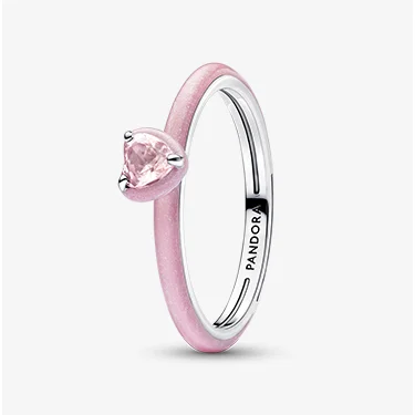Pink chakra heart ring