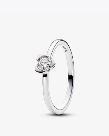 Pandora Talisman Sterling Silver Lab-grown Diamond Heart Ring