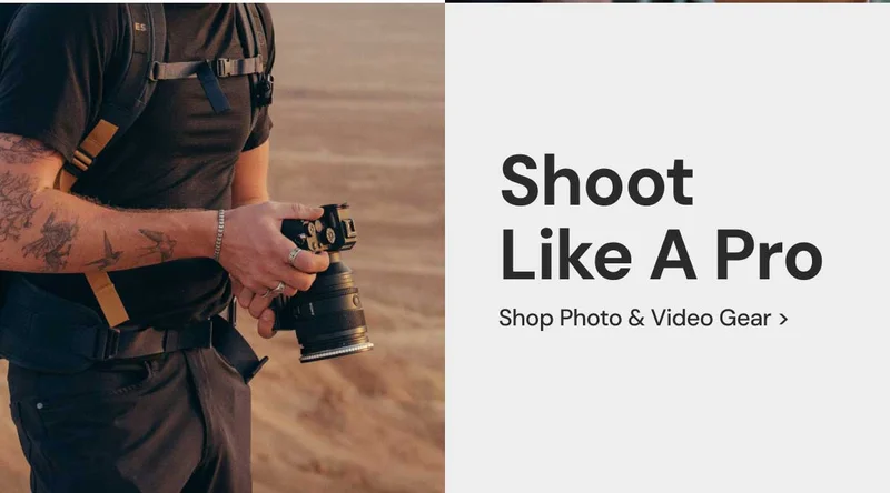 Shoot Like a pro Shop Photo and video Gear