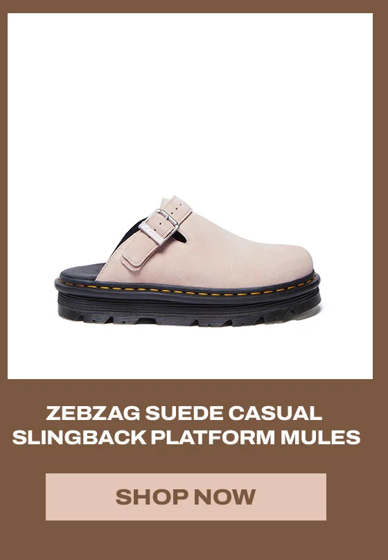 Zebzag Suede Casual Slingback Platform Mules