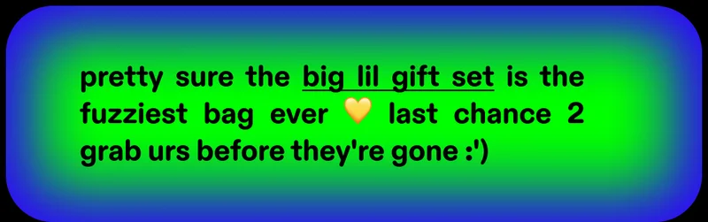 last chance 2 grab urs before they're gone :')