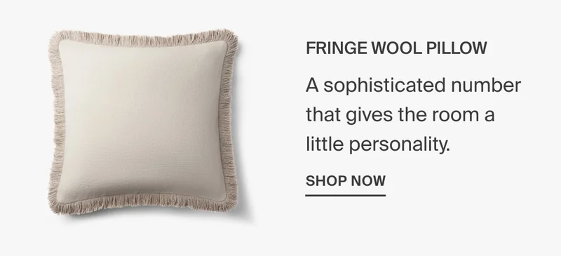 Fringe Wool Pillow Cover