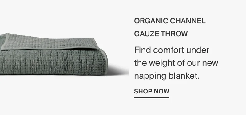 Organic Channel Gauze Throw