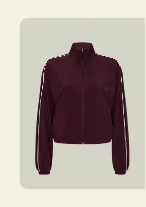 Track Jacket in Dark Cherry