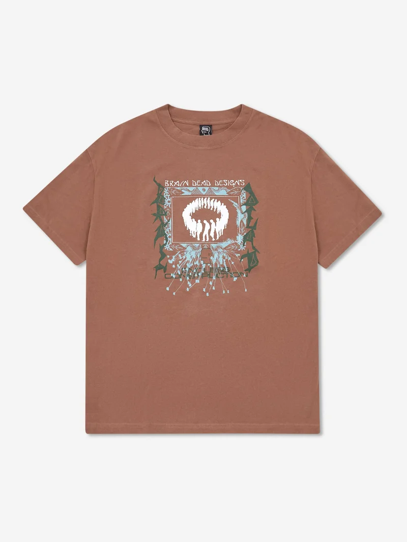 Image of Brain Dead Endless Construction T-Shirt - Nutmeg
