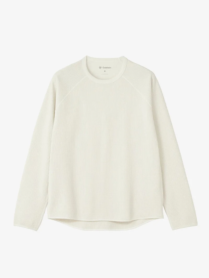 Image of Goldwin Waffle Light Long Sleeve T-Shirt - Ivory