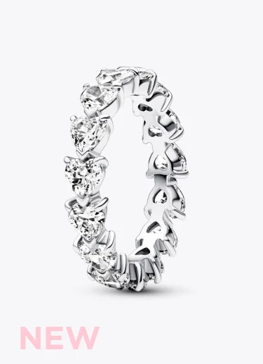 Row of Hearts Eternity Ring