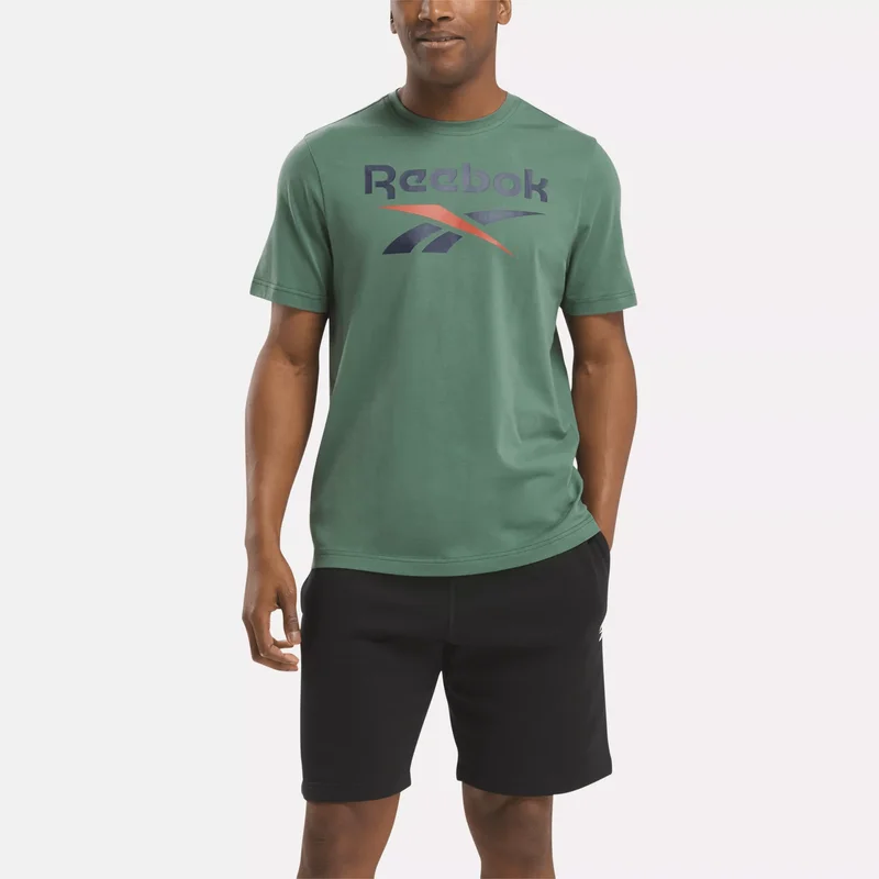Image of Men's Reebok Identity Big Stacked Logo T-Shirt